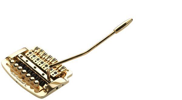 Kahler Pro 2317-GX Gold 7 String Flat Mount Standard Guitar Bridge with Brass Cam and Steel Rollers