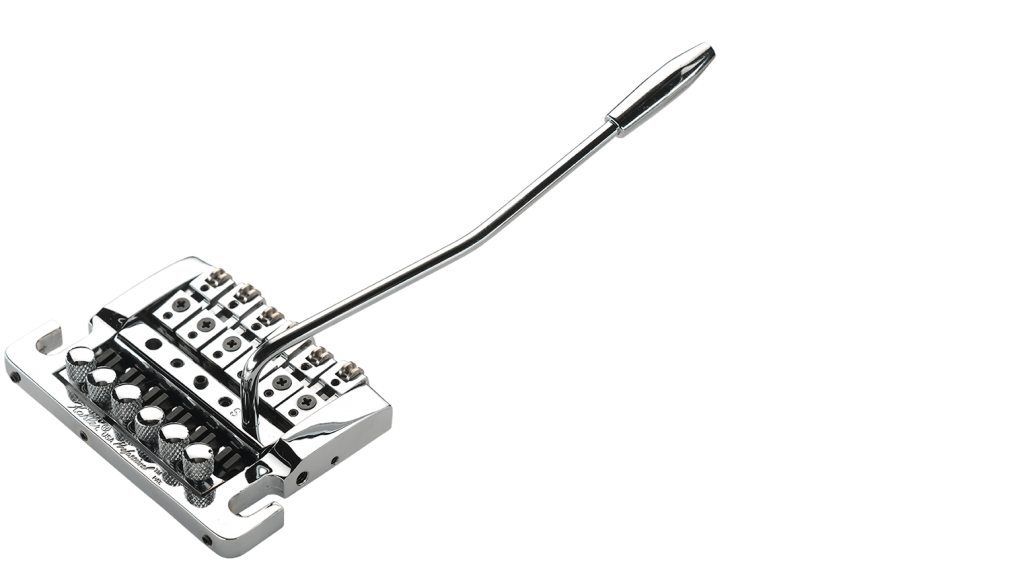 Kahler Professional 2200-CX Bright Chrome 6 String Stud Mount Tremolo Guitar Bridge with Steel Cam and Steel Rollers