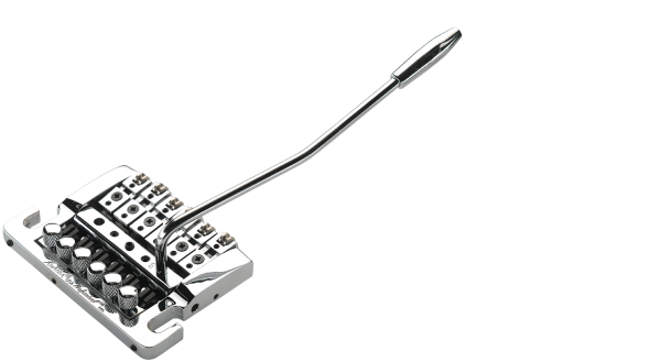 Kahler Professional 2200-CX Bright Chrome 6 String Stud Mount Tremolo Guitar Bridge with Steel Cam and Steel Rollers