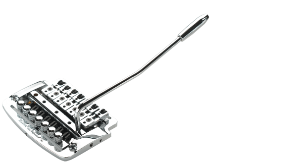 Kahler Pro 2327T-CX Bright Chrome 7 String Flat Mount Standard Guitar Bridge with Brass Cam and Teflon Glass Rollers
