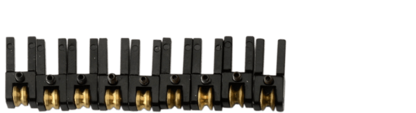 5364FSA9-KX Kahler Tremolo Saddle Fork Assembly 9 String - Black Krome, Brass Rollers