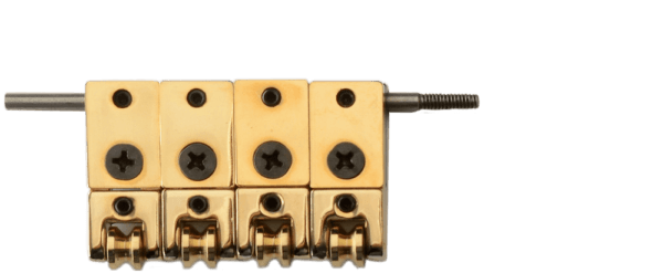 5365SA4-GX Kahler Bass Tremolo Complete Saddle Set 4 String - Gold, Brass Rollers